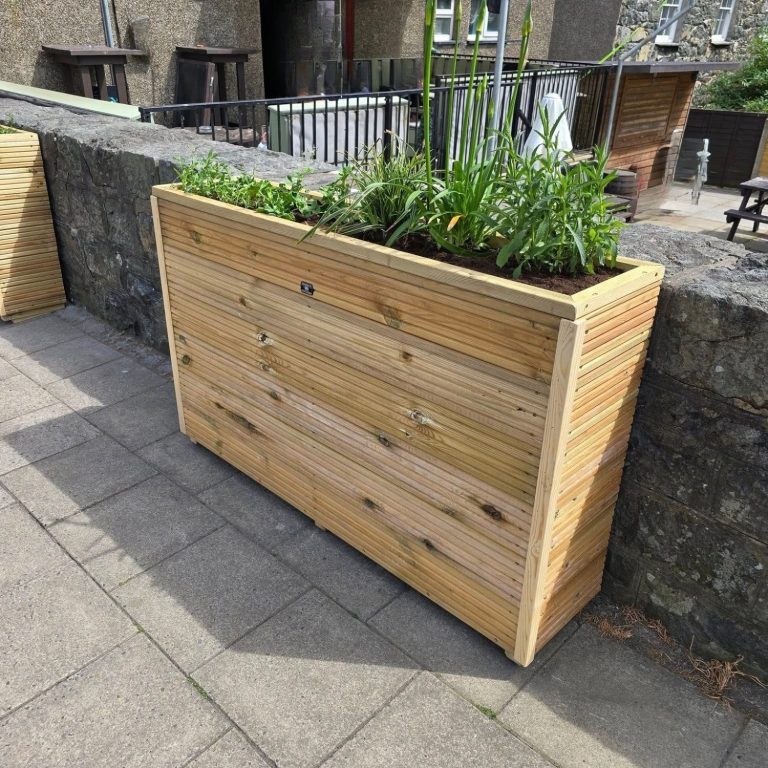 Handcrafted tall planter Bespoke handcrafted tall planter made by Gweithdy Al.